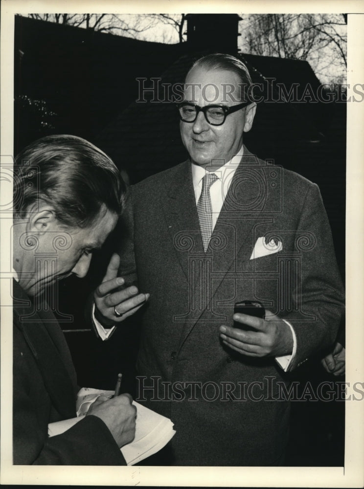 1957 Press Photo West German Minister Heinrich Von Brentano- Historic Images