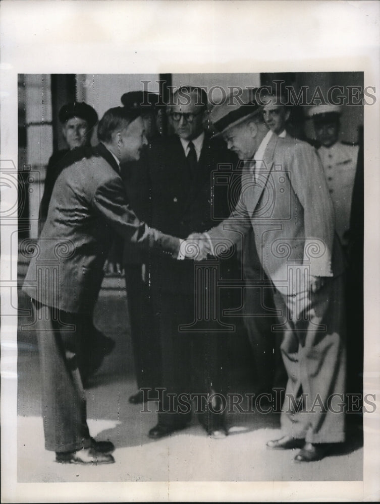 1947 Press Photo Vyacheslav Molotov, Georges Sidault, Alexander Bogomolov- Historic Images