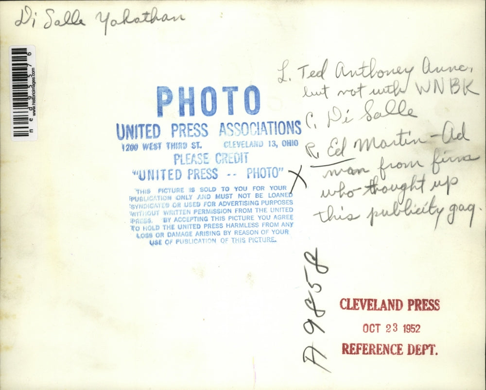 1952 Press Photo of L-R Ted Anthony, Michael DiSalle, and Ed Martin. - ned95576