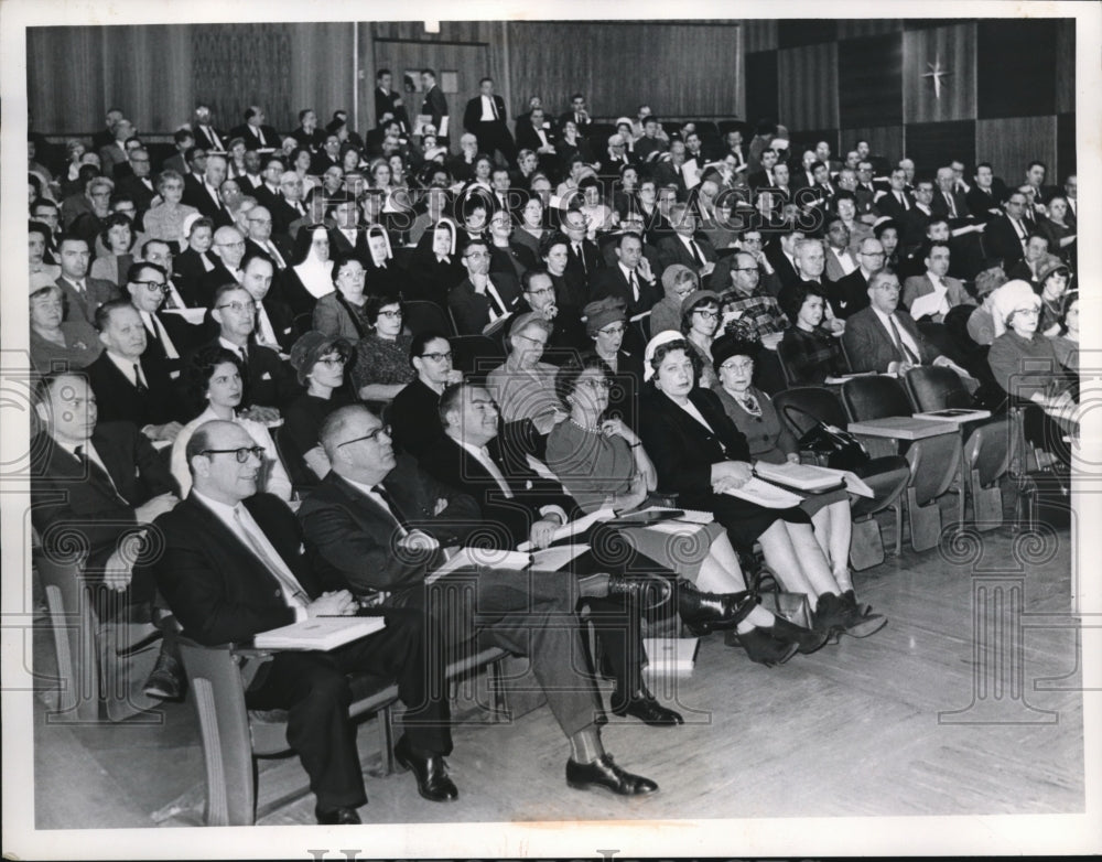 1962 Press Photo Audience at Case Tech for DiSalle Seminar Ohio - ned95624