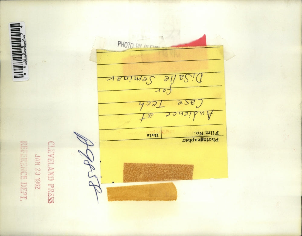 1962 Press Photo Audience at Case Tech for DiSalle Seminar Ohio - ned95624