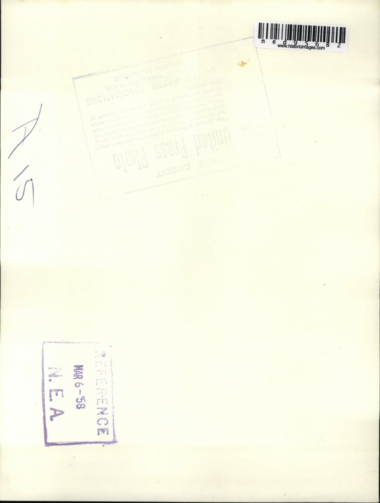 1958 Press Photo NYC Designer Mainbocher spring collection fashions - ned95682