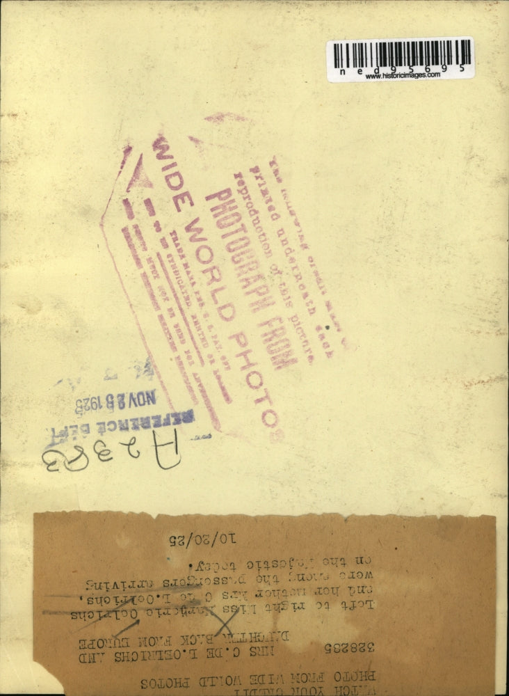 1925 Press Photo Marjorie Oelrichs & mother Mrs C de L Oelrichs