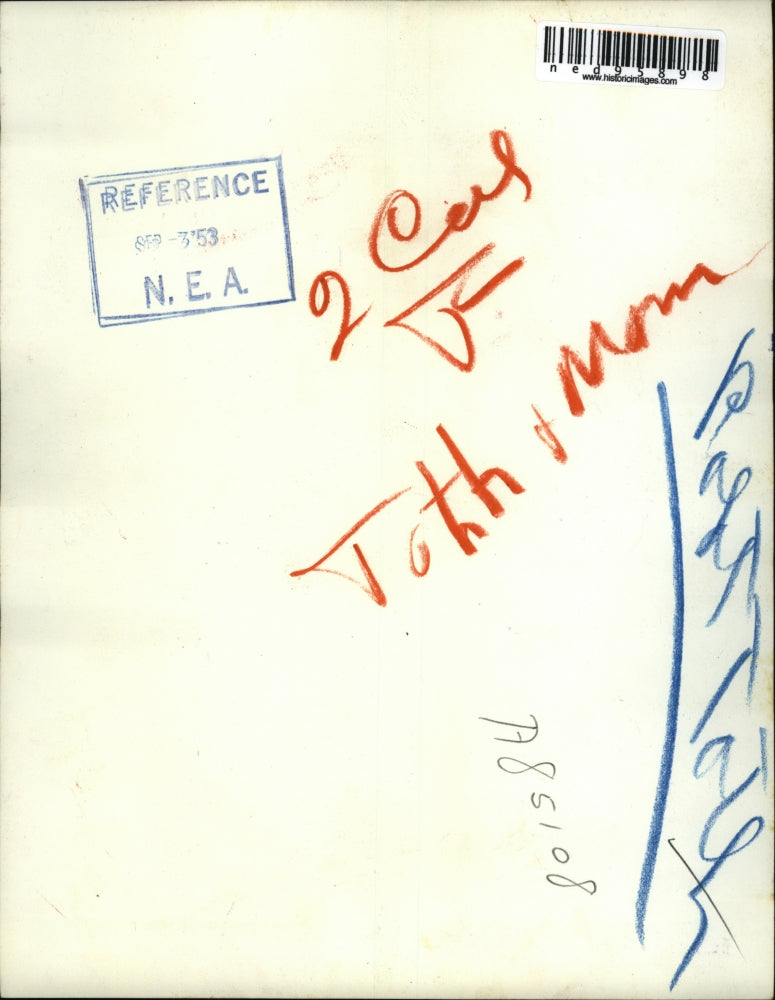 1953 Press Photo Wash DC Ex Sgt Robert Toth & Mrs Nettie Mertz