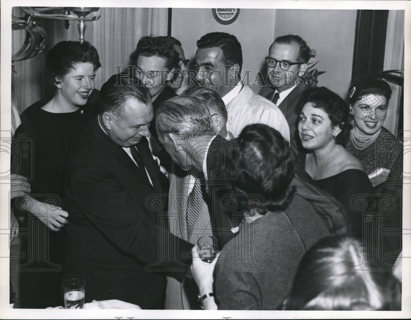 Load image into Gallery viewer, 1958 Press Photo of people congratulating Michael DiSalle
