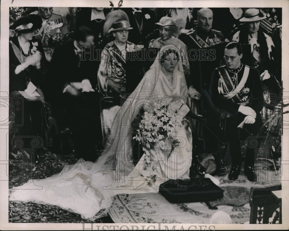 1937 Press Photo ncess Julian of Holland and Prince Bernhard Zil Lippe