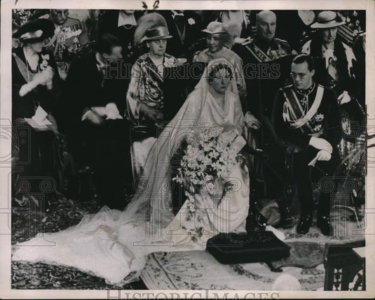 1937 Press Photo ncess Julian of Holland and Prince Bernhard Zil Lippe