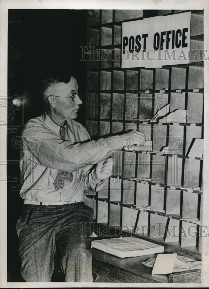 1937 Press Photo Natl Assoc of Letter Carriers RC Kell of Princeton Ind
