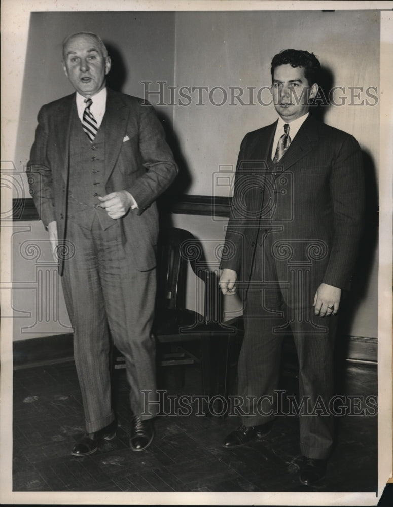 Load image into Gallery viewer, 1940 Press Photo Edward Kennedy and Lawyer Joseph Fitzpatrick
