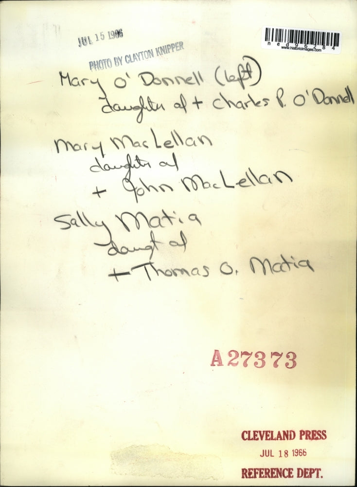 1966 Press Photo Mary O'Donnell, Mary MacLellan, Sally Matiia - ned96284