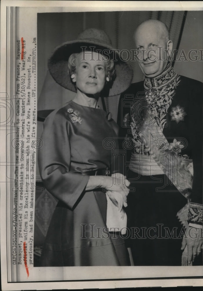 1962 Press Photo Raymond Bousquet Ambassador to Canada from France in Ottawa