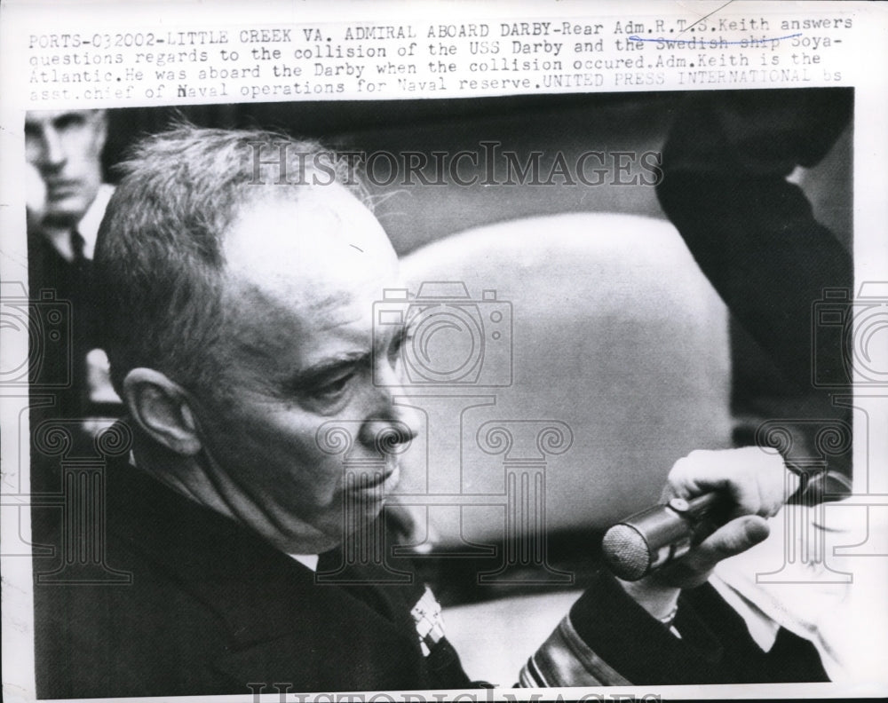 1960 Press Photo Rear Adm.R.T.S.Keith,Assistant Chief of Naval Operations