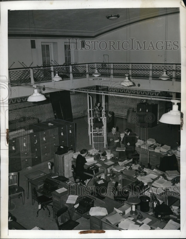 1942 Press Photo Government Bureau in Penn Athletic Club in Philadelphia
