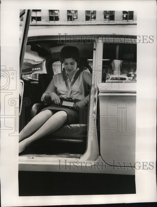 1961 Press Photo Capsule Chair With Seatbelts