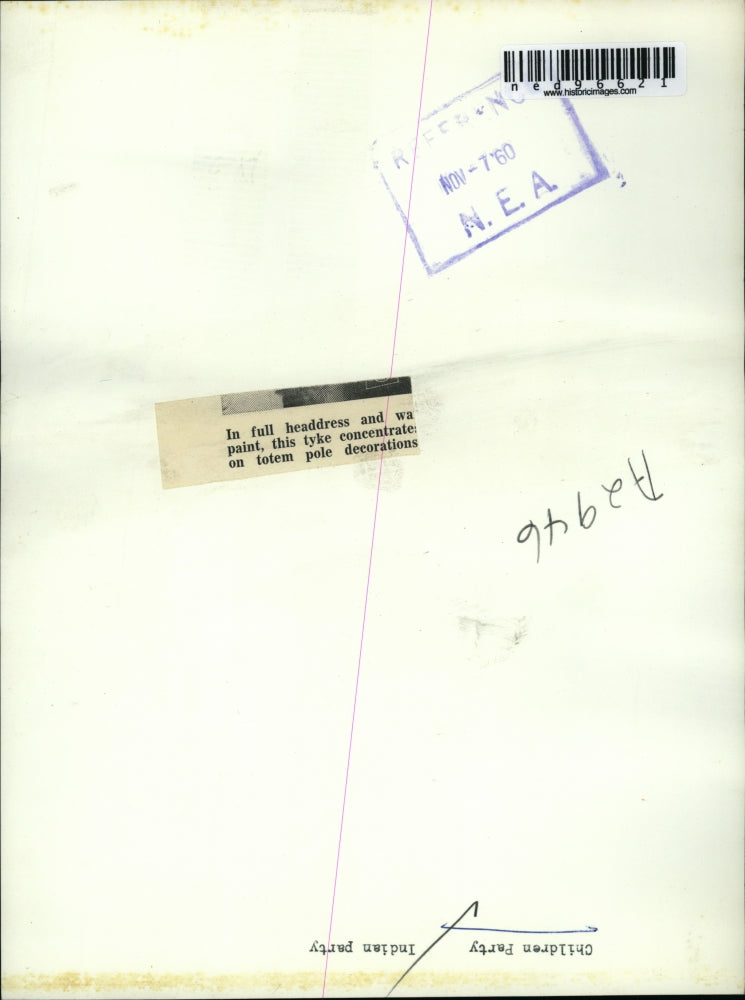 1960 Press Photo Indian Themed children's party - ned96621