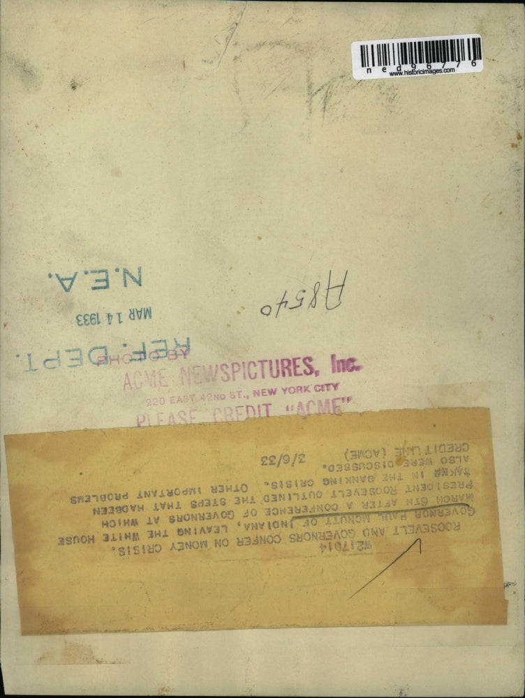 1933 Press Photo Governor Paul McNutt of Indiana at White House Washington DC