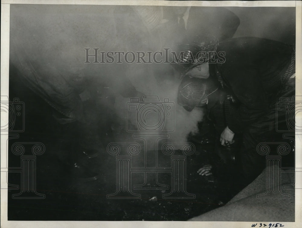 1935 Press Photo $10 Million Dollar Capital Post Office Destroyed by Fire Washin