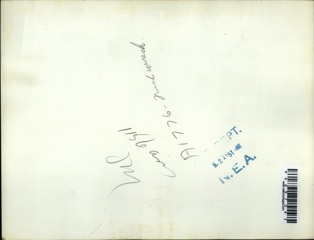 1951 Press Photo Excelsior Minn firemen spay burning wreck of gas truck