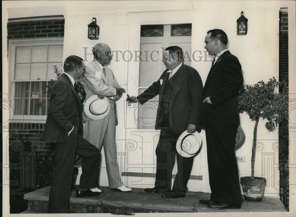 1937 Press Photo EL Sylvester Mayor CA Stein William Mason and WR Kroner
