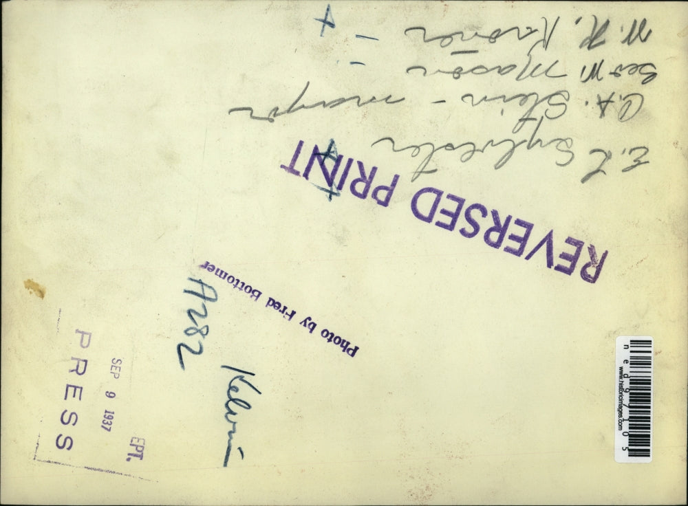 1937 Press Photo EL Sylvester Mayor CA Stein William Mason and WR Kroner