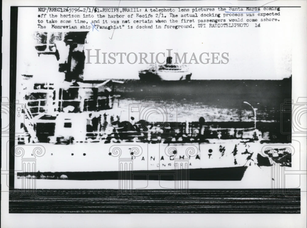 1961 Press Photo Santa Maria in Hardon of Recife Brazil