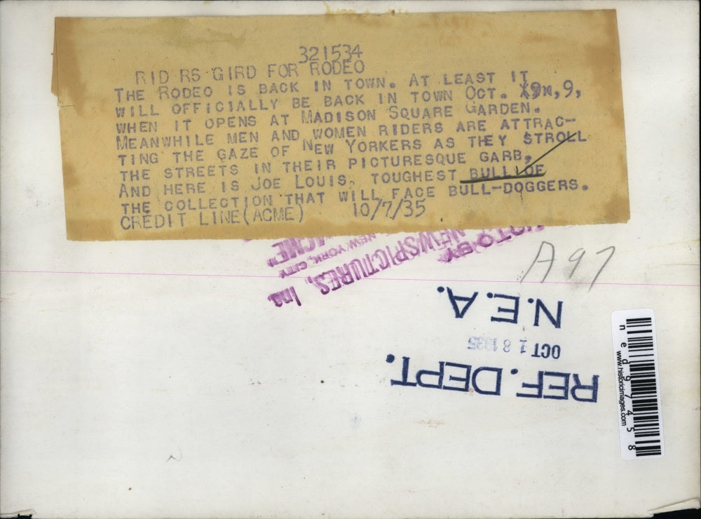 1935 Press Photo Joe Louis Toughest Bull