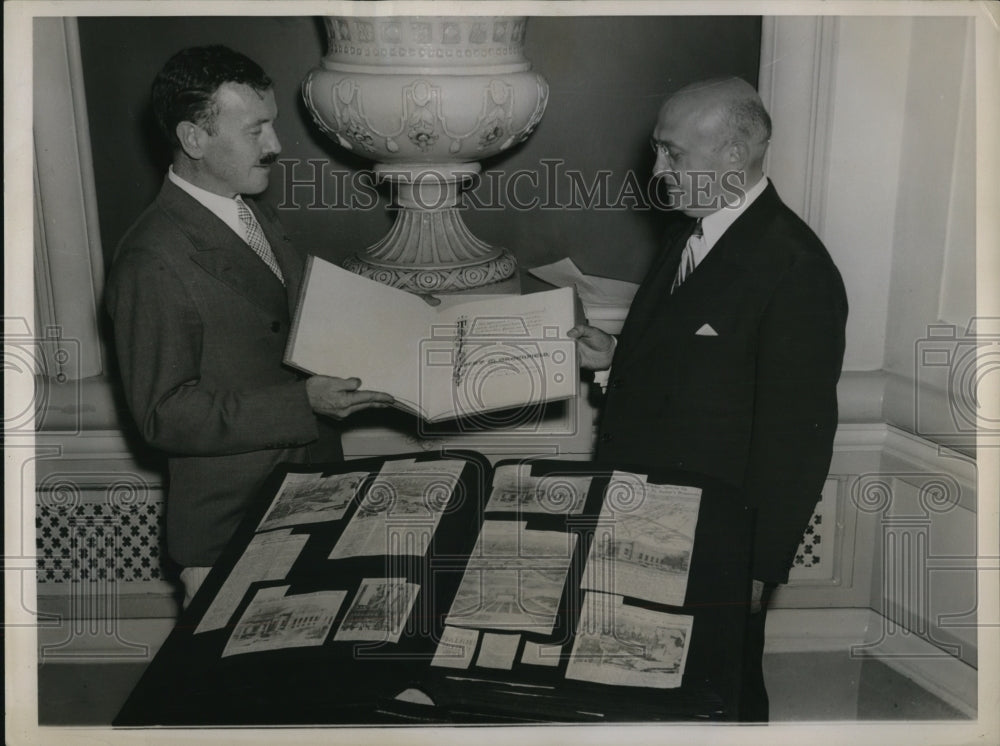 1936 Press Photo Paul McGann Wash DC correspondent & Al M Greenfield Dem- Historic Images