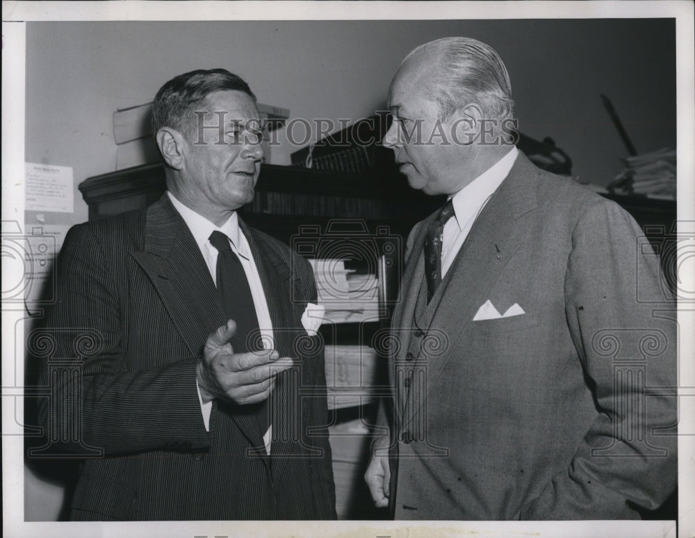 1952 Press Photo Chairmain Burnet R. Maybank; Harry A. McDonald