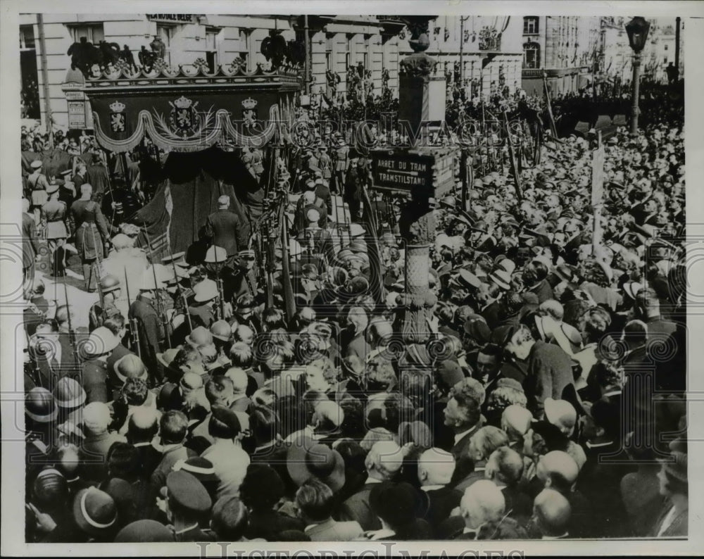1935 Press Photo Funeral Of Queen Of The Belgians
