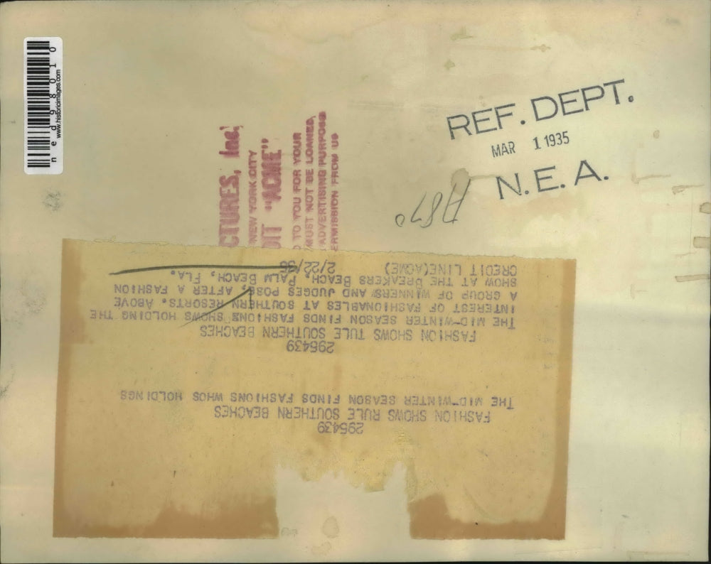 1935 Press Photo Winners And Judges Fashion Show Palm Beach