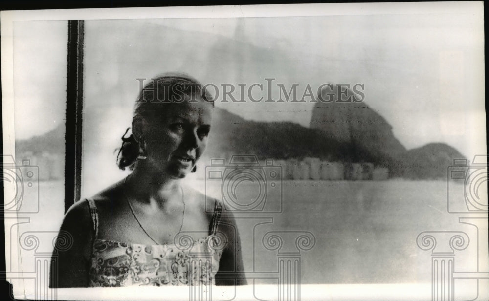 1967 Press Photo Rio de Janiero Brazil Erika Mattdeld fiancee Fla Gov C Kirk