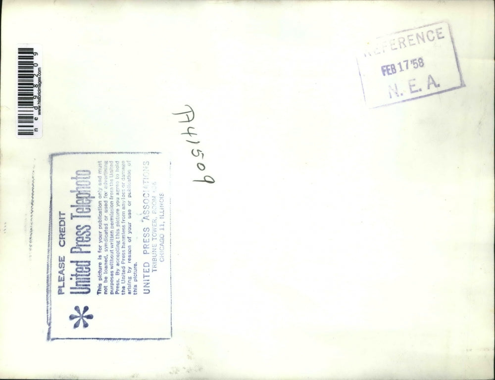 1958 Press Photo Static test firing of Army's 1500 mile range jupiter, 2nd bday