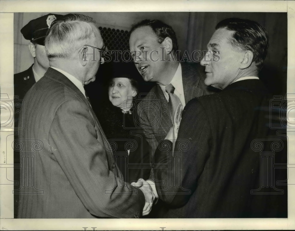 1941 Press Photo Col Lindbregh, Sen Walter F George, Sen George Rye- Historic Images