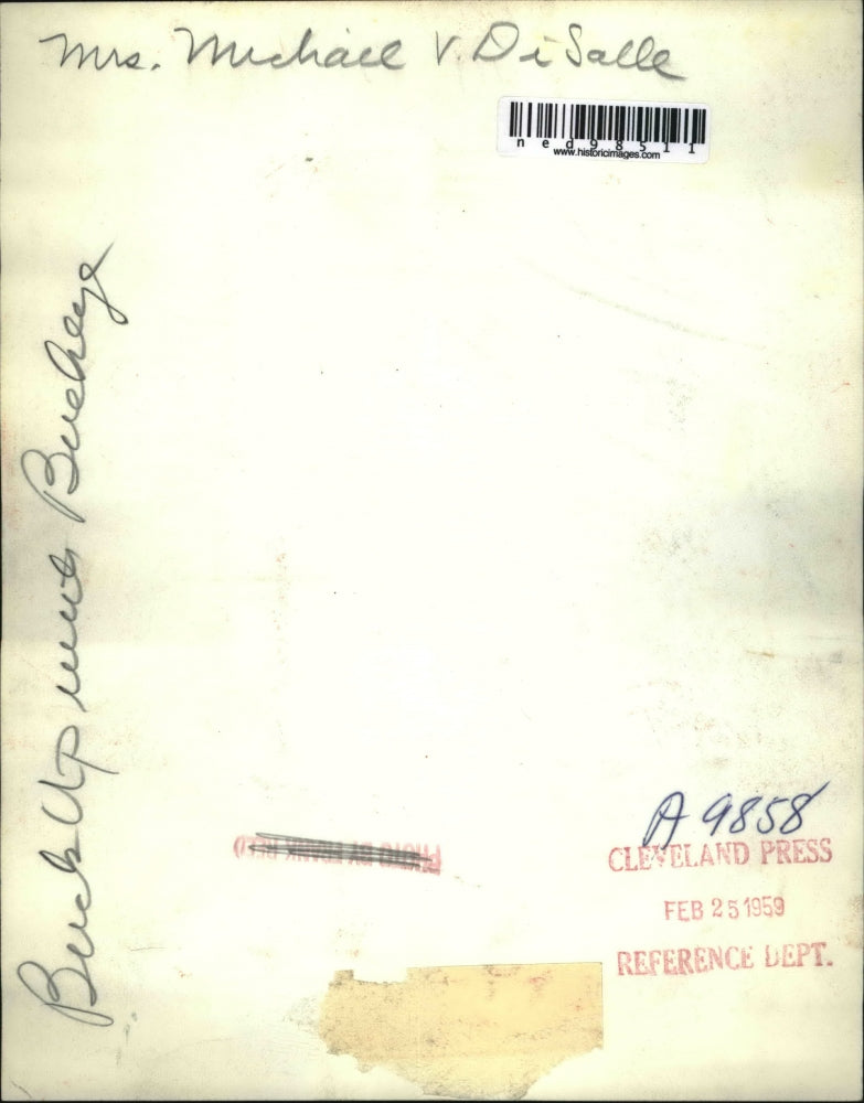 1959 Press Photo of Mrs. Michael DiSalle.