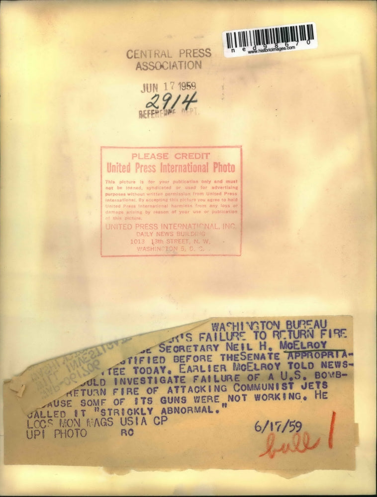 1959 Press Photo Neil H. McElroy testifies before senate committee - ned98670