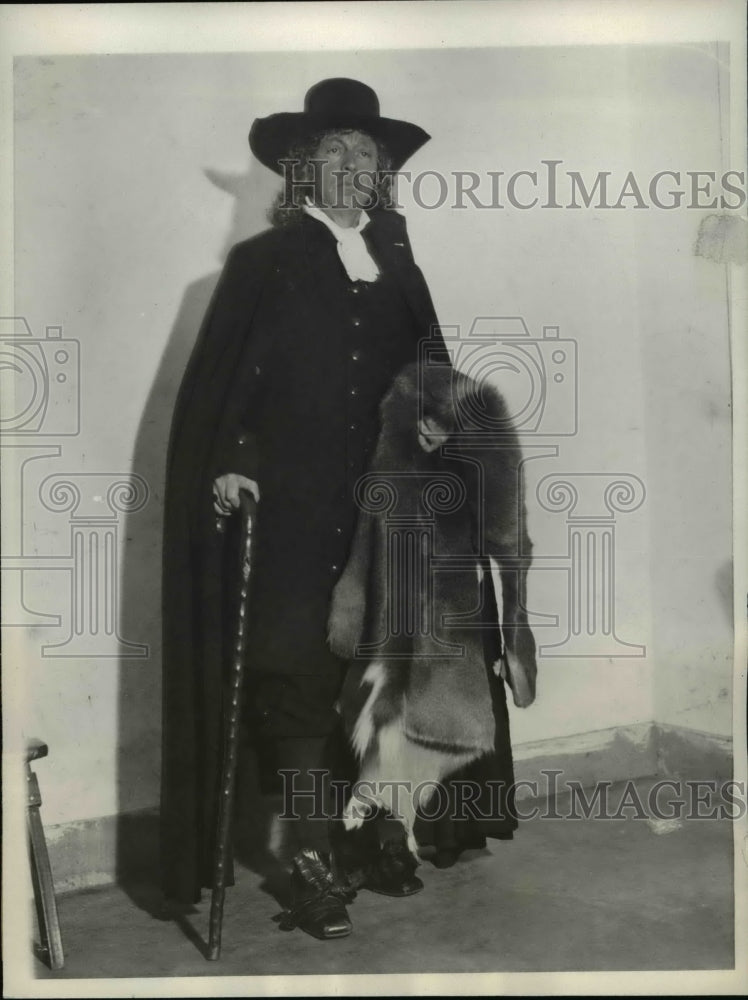 1932 Press Photo Professor P.N. Kelsey of Haverford College as William Penn- Historic Images