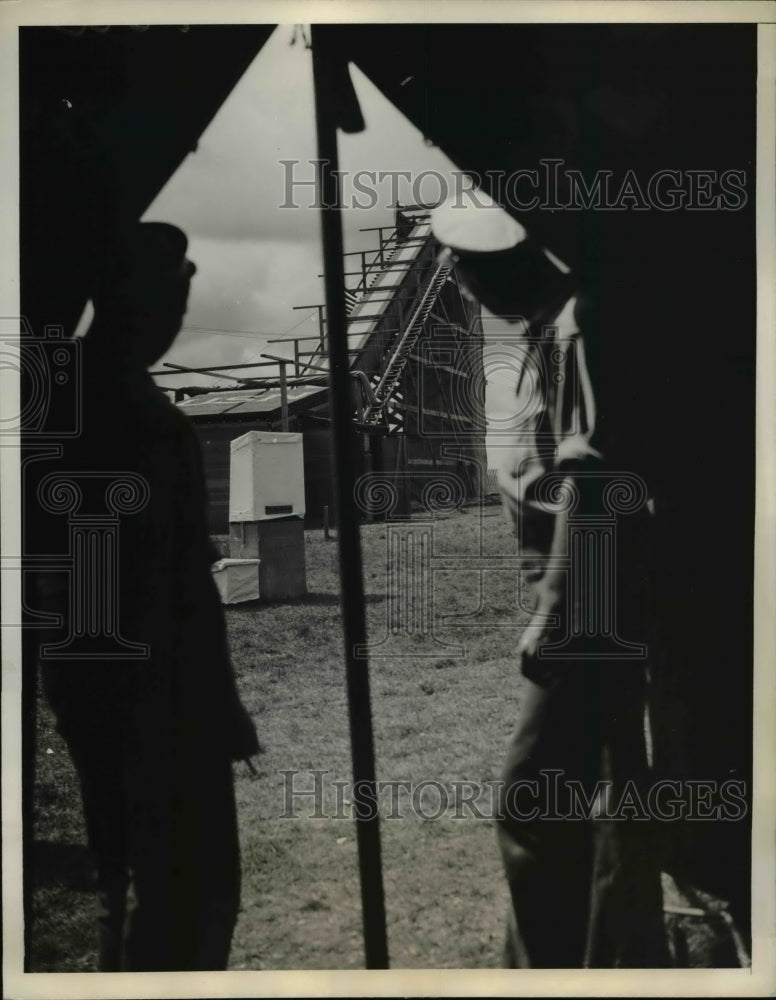 1932 Press Photo Members of the US Naval Observatory at their camp at Limerick- Historic Images