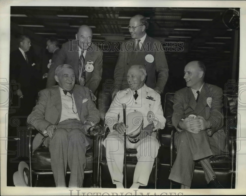 1941 Press Photo William S. Knudsen, Major Gen. George H. Brett, Sir Henry Self- Historic Images