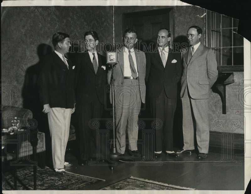 Load image into Gallery viewer, 1931 Press Photo Sen R LaFollette of Wis, Dr G Frank, Gov P La Follette,
