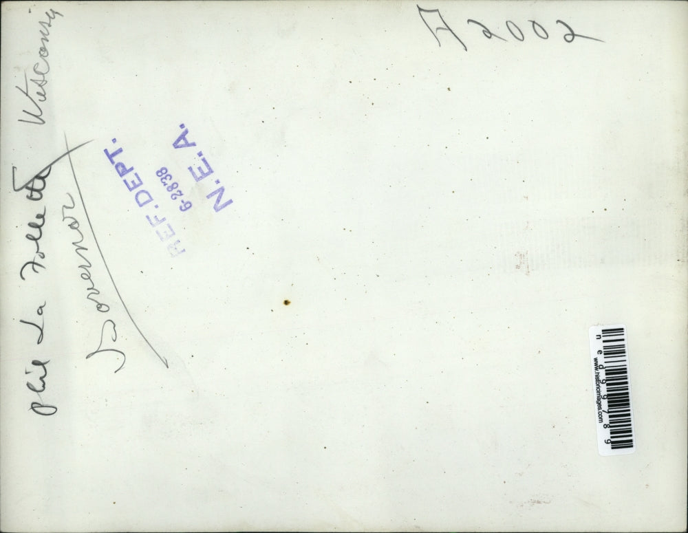 1938 Press Photo of Wisconsin Gov. Phillip La Follette.