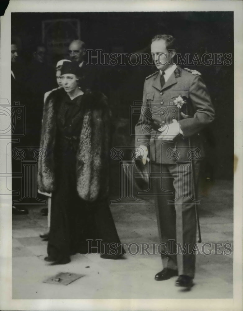 1939 Press Photo King Leopold and Queen Elizabeth of Belgium- Historic Images