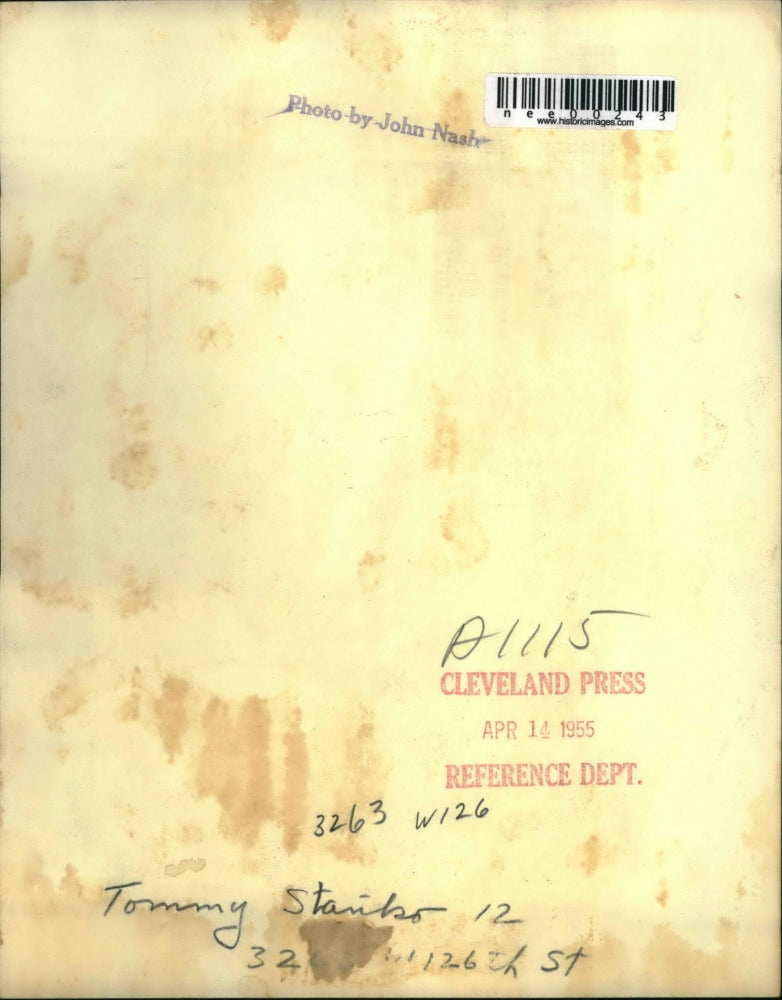 1955 Press Photo Tommy Staniko