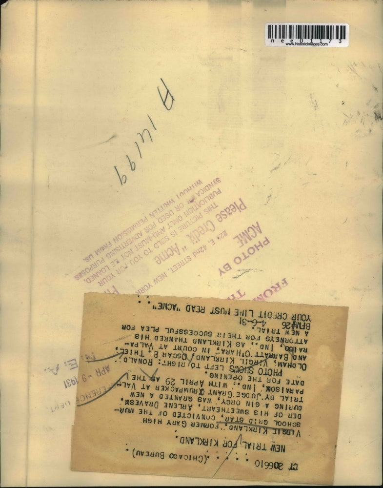 1931 Press Photo Virgil Kirkland, Ronald Oldham, & Oscar B. Thiel Barratt O'hara