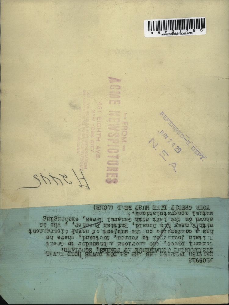 1929 Press Photo J. Ramsay MacDonald - nee01796