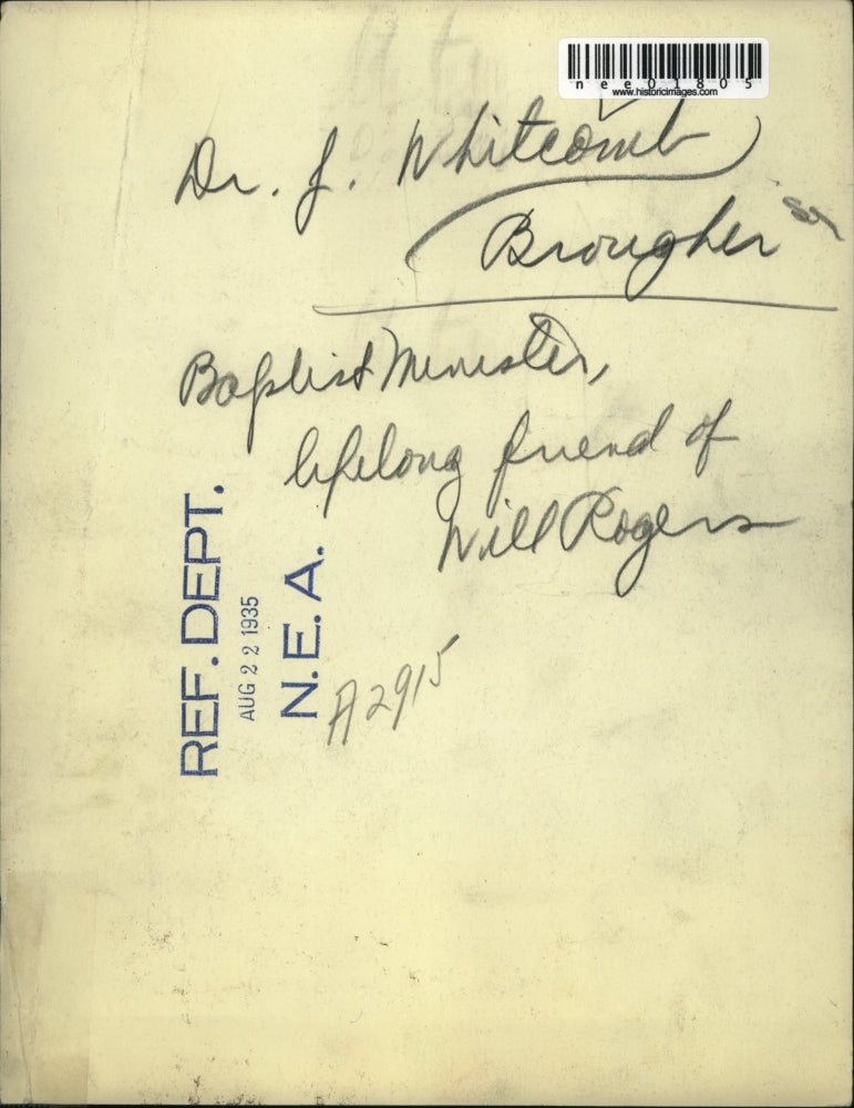 1935 Press Photo Dr. J. Whiteout - nee01805