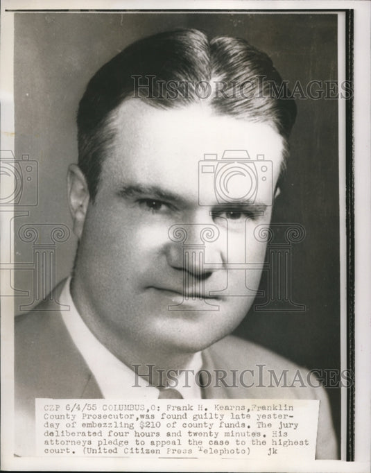 1955 Press Photo Frank H. Kearns - nee02276