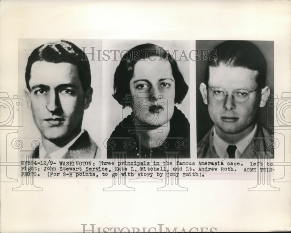1948 Press Photo John Stewart, kate L. Mitchell and Lt. Andrew Roth - nee02762