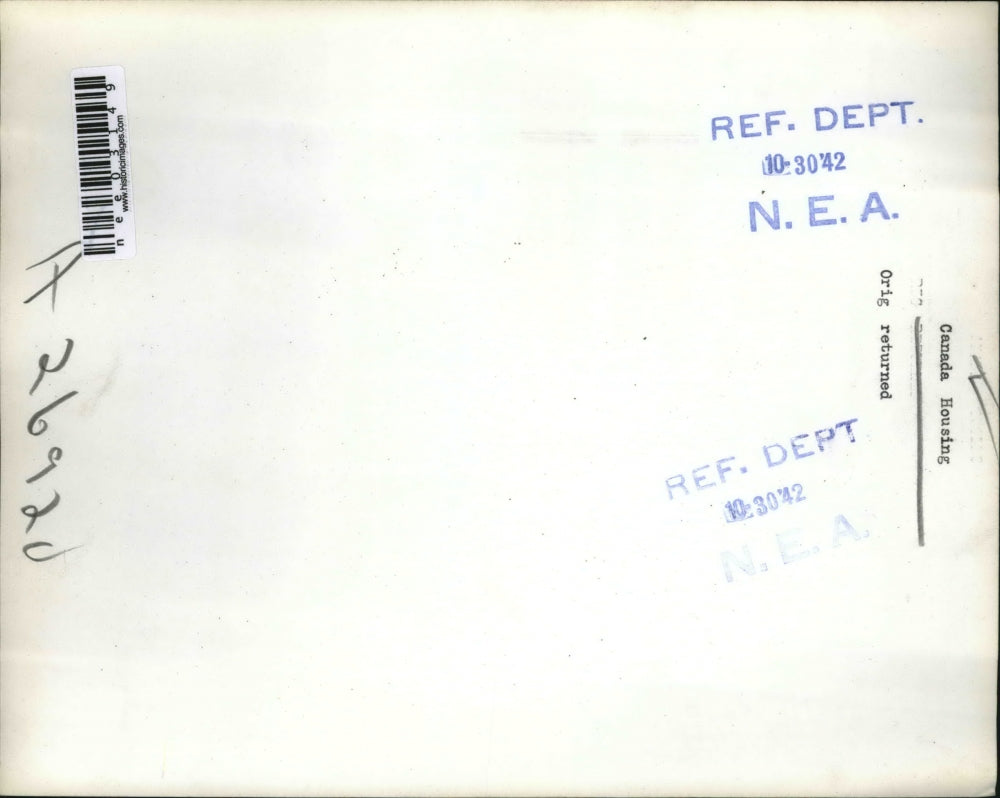 1942 Press Photo Canada housing being constructed