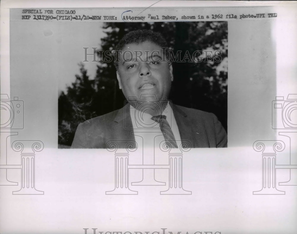 1963 Press Photo Attorney Paul Zuber Chicago Illinois - nee03926- Historic Images