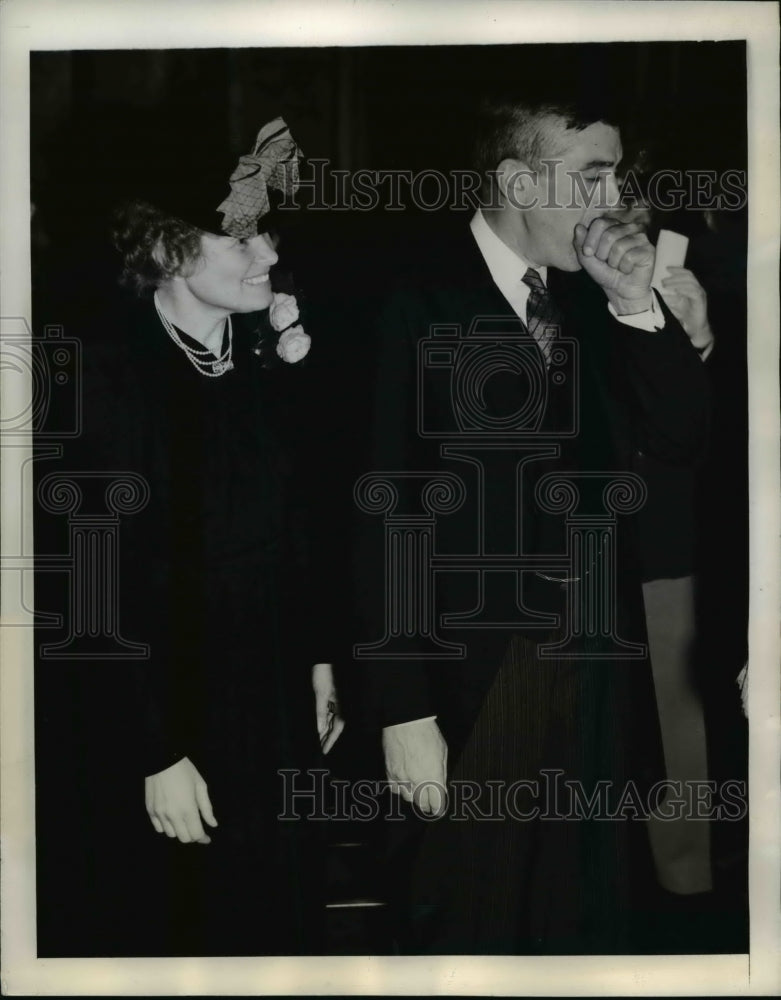 1941 Press Photo Boston Mass. Governor &amp; Mrs Leverett Saltonstall - nee04172- Historic Images